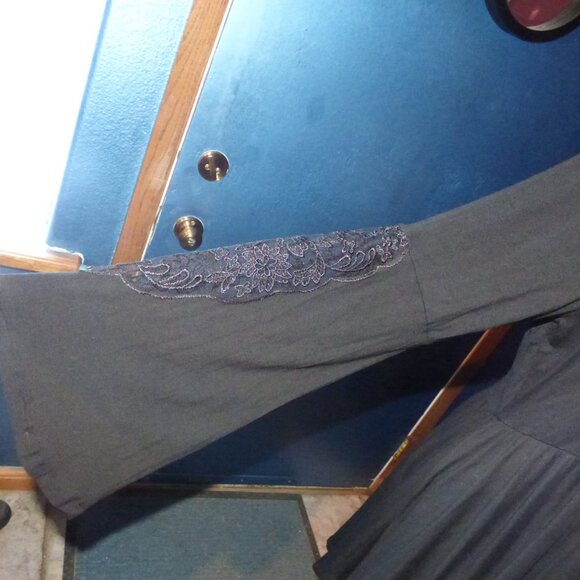 TORRID GOTH WICCA VAMP SUPER SOFT BLACK LACE BELL SLEEVE BABYDOLL TEE 2 2X 18 20 - Picture 6 of 15